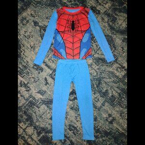 Boys Spiderman Long John Pajamas Set